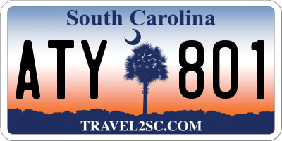 SC license plate ATY801