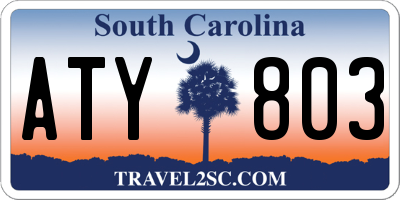 SC license plate ATY803