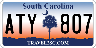 SC license plate ATY807
