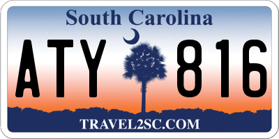 SC license plate ATY816
