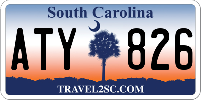 SC license plate ATY826