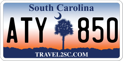 SC license plate ATY850