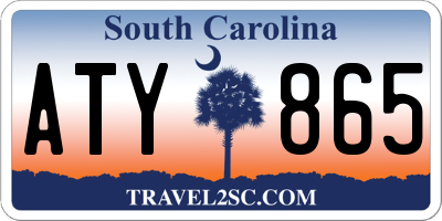 SC license plate ATY865