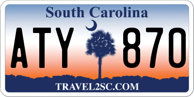 SC license plate ATY870