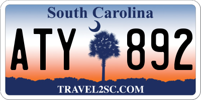 SC license plate ATY892