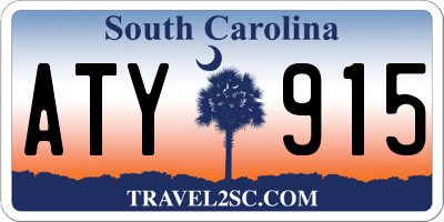 SC license plate ATY915