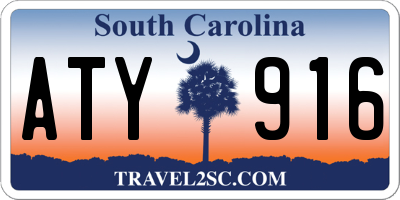 SC license plate ATY916