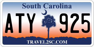 SC license plate ATY925