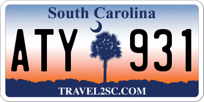 SC license plate ATY931