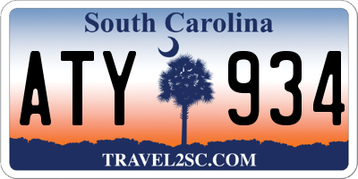 SC license plate ATY934