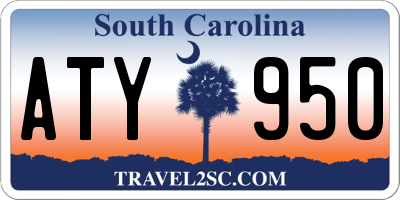 SC license plate ATY950