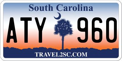 SC license plate ATY960