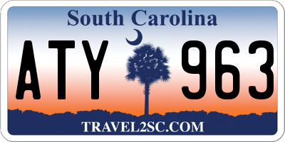 SC license plate ATY963