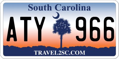 SC license plate ATY966