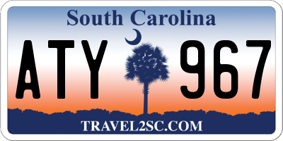 SC license plate ATY967
