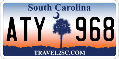 SC license plate ATY968