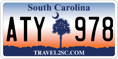 SC license plate ATY978
