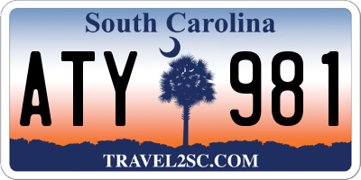 SC license plate ATY981