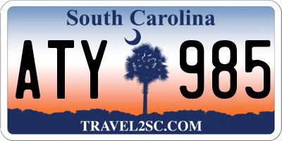 SC license plate ATY985