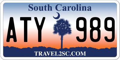SC license plate ATY989