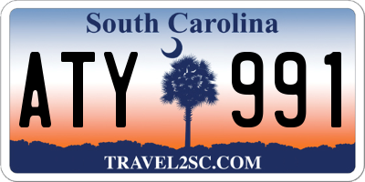 SC license plate ATY991