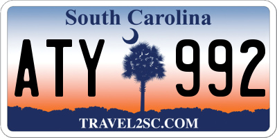 SC license plate ATY992