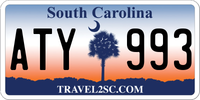 SC license plate ATY993