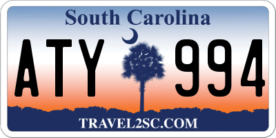 SC license plate ATY994