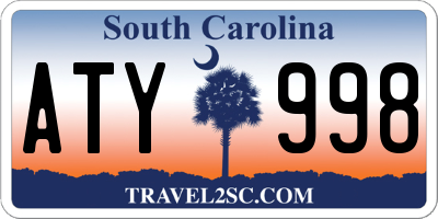 SC license plate ATY998