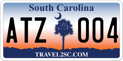 SC license plate ATZ004