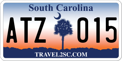 SC license plate ATZ015