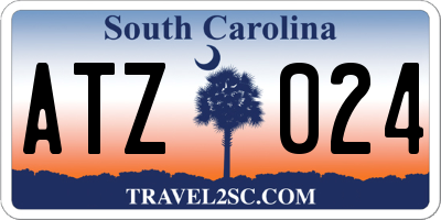 SC license plate ATZ024