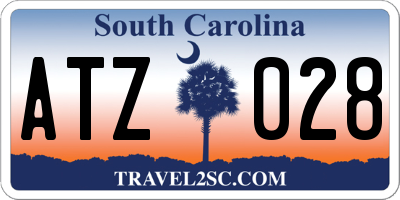 SC license plate ATZ028