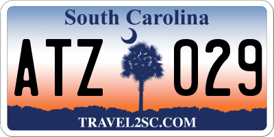 SC license plate ATZ029