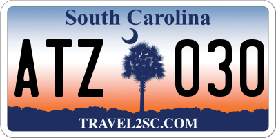 SC license plate ATZ030