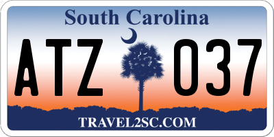 SC license plate ATZ037
