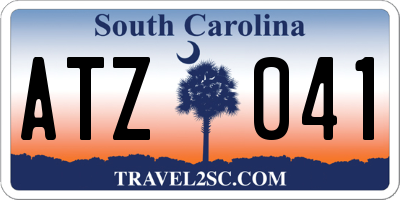 SC license plate ATZ041