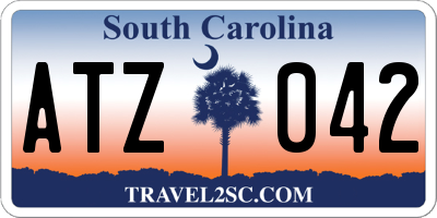 SC license plate ATZ042