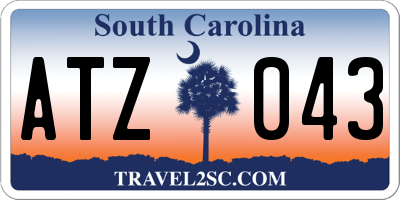 SC license plate ATZ043