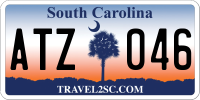 SC license plate ATZ046