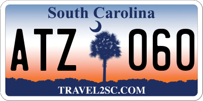 SC license plate ATZ060