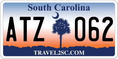 SC license plate ATZ062