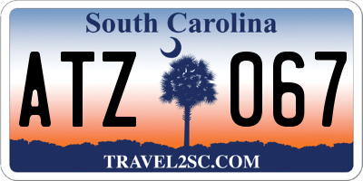 SC license plate ATZ067
