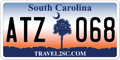 SC license plate ATZ068
