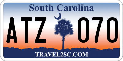 SC license plate ATZ070