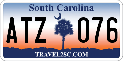 SC license plate ATZ076