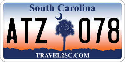SC license plate ATZ078