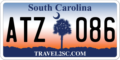 SC license plate ATZ086
