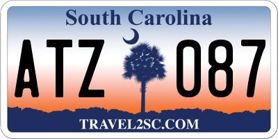 SC license plate ATZ087