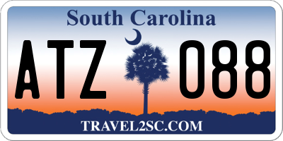 SC license plate ATZ088